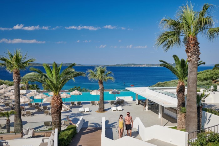 Akrathos Beach Hotel, Uranopolis, Grčka — plaža