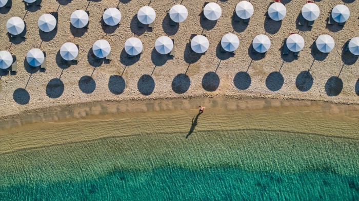 Akrathos Beach Hotel, Uranopolis, Grčka — plaža