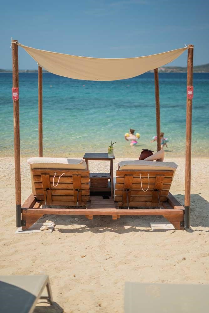 Akrathos Beach Hotel, Uranopolis, Grčka — plaža