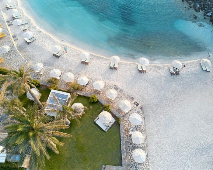 Minos Imperial Luxury Beach Resort Milatos, Milatos, Grčka — plaža