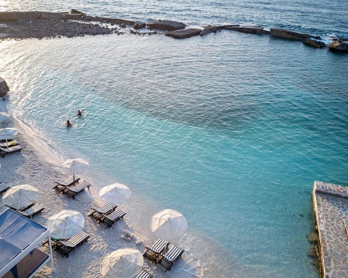 Minos Imperial Luxury Beach Resort Milatos, Milatos, Grčka — plaža