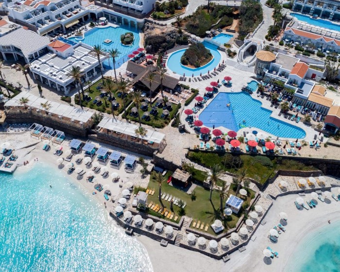 Minos Imperial Luxury Beach Resort Milatos, Milatos, Grčka — plaža