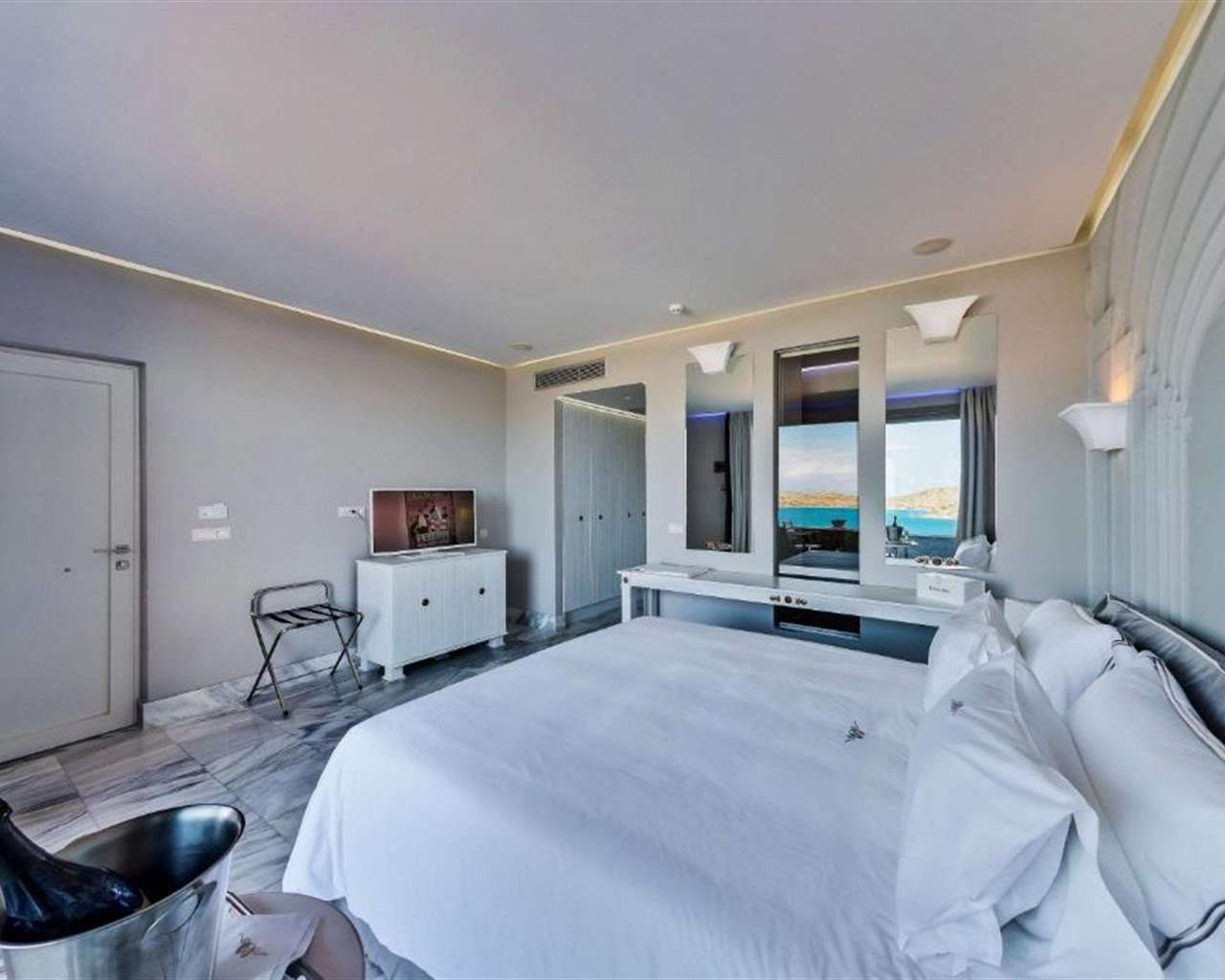 Royal Marmin Bay Boutique & Art Hotel Adults Only, Elunda, Grčka — Double for Single Use Standard Sea View