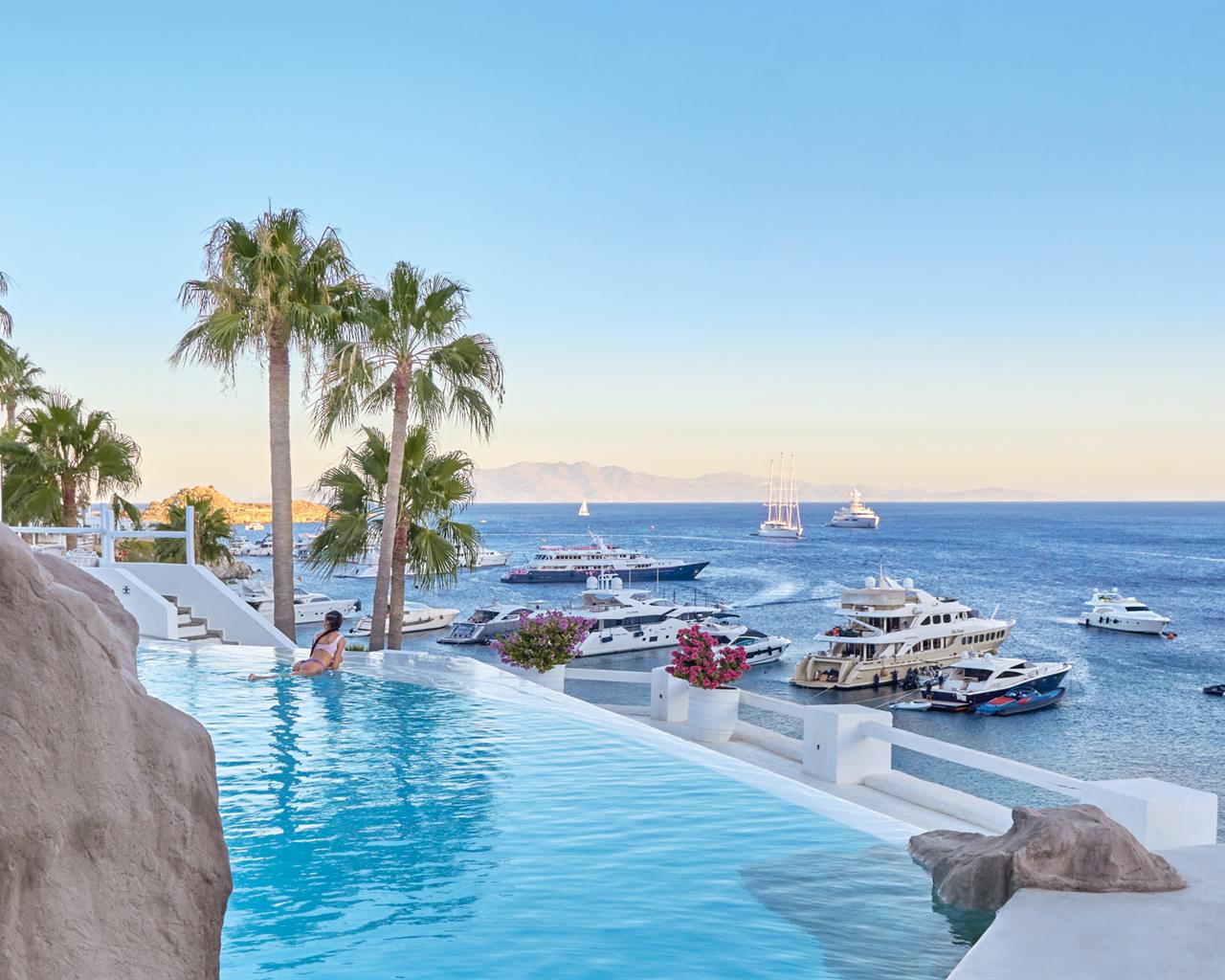 Mykonos Blu Grecotel Boutique Resort, Psaru, Grčka — bazen