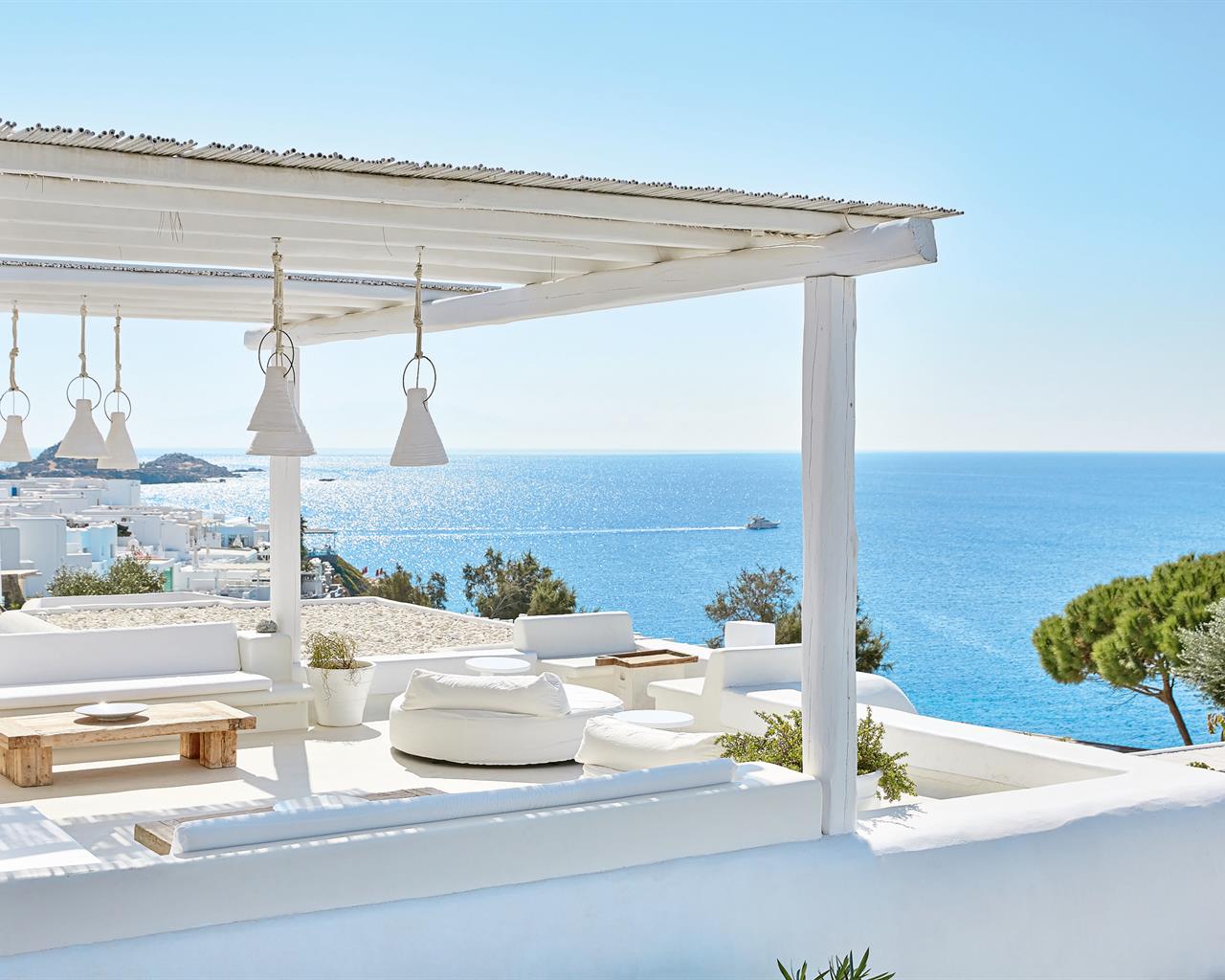 Mykonos Blu Grecotel Boutique Resort, Psaru, Grčka — bazen