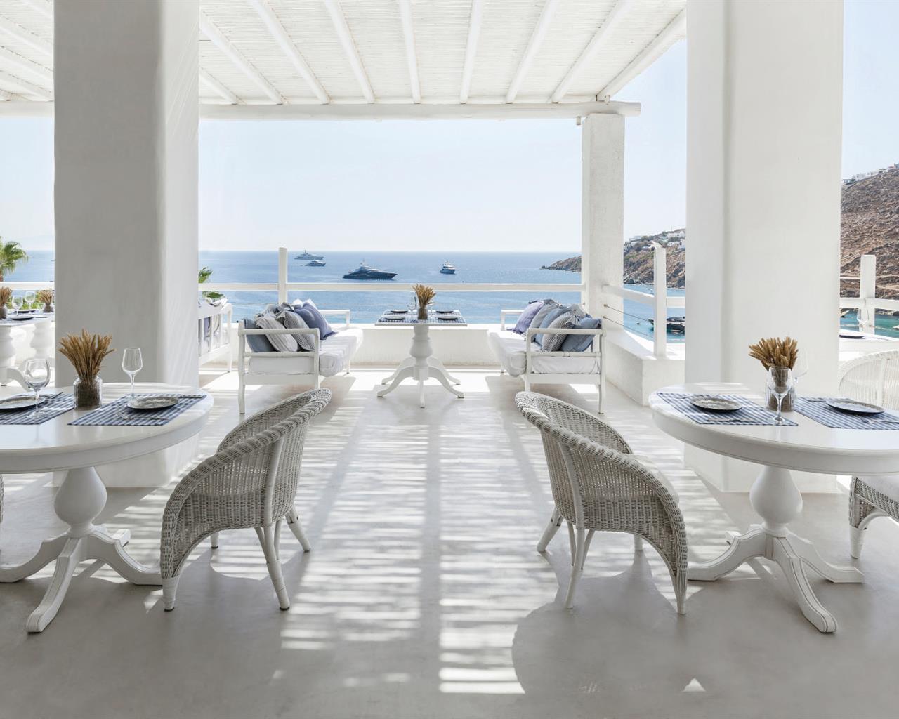 Mykonos Blu Grecotel Boutique Resort, Psaru, Grčka — restoran