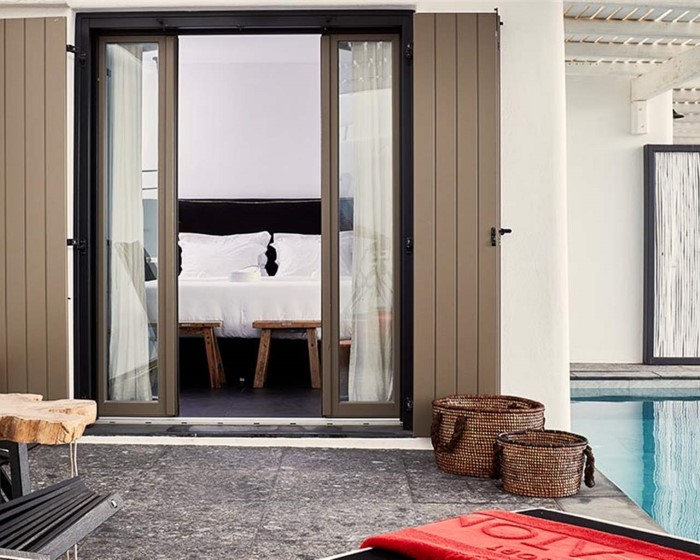 Myconian Avaton, A Member of Design Hotels, Elia, Grčka — Guestroom Grand Temptation with Private Pool Sea View