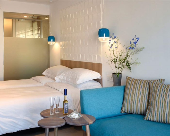 Myconian Korali Relais & Chateaux, Petinaros, Grčka — Double Room Superior ORIA with Semi Private Pool Side Sea View