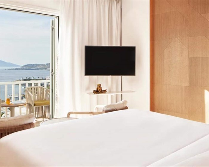Myconian Korali Relais & Chateaux, Petinaros, Grčka — Junior Suite THEROS Sea View