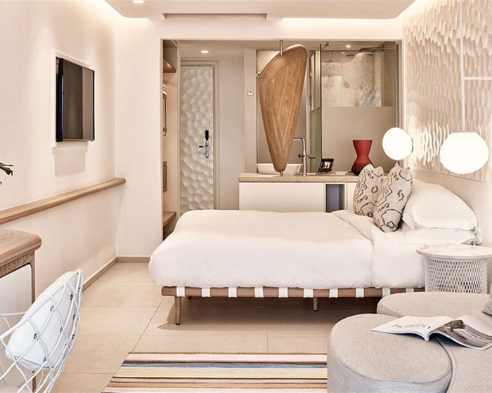 Myconian Kyma, a member of Design Hotels, Petinaros, Grčka — Double Room Deluxe Artemis Sea View