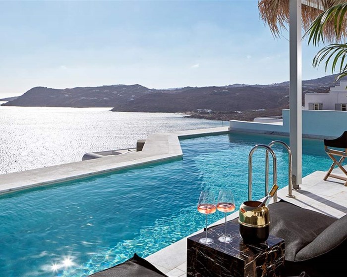 Myconian Villa Collection, Elia, Grčka — Villa 1 BedRoom Elegant Private Pool Sea View
