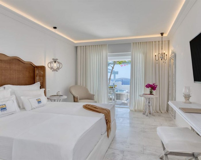 Saint John Hotel Villas & Spa, Ornos, Grčka — Suite 2 BedRoom Signature with Jetted Tub Sea View