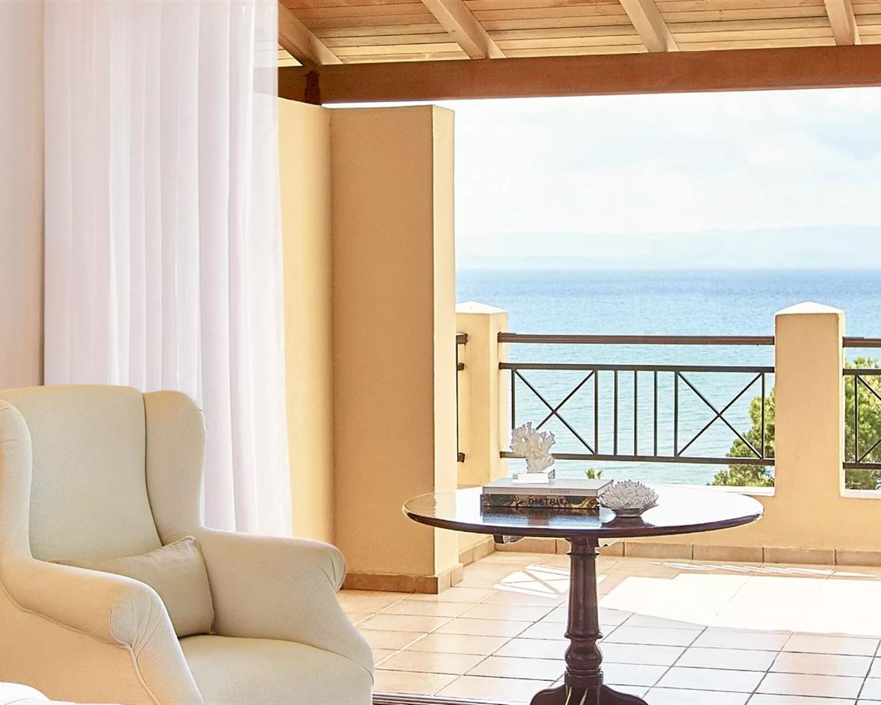 Grecotel Luxme Oasis at Riviera Olympia Aqua Park, Lutra Kilinis, Grčka — Double Room Sea View