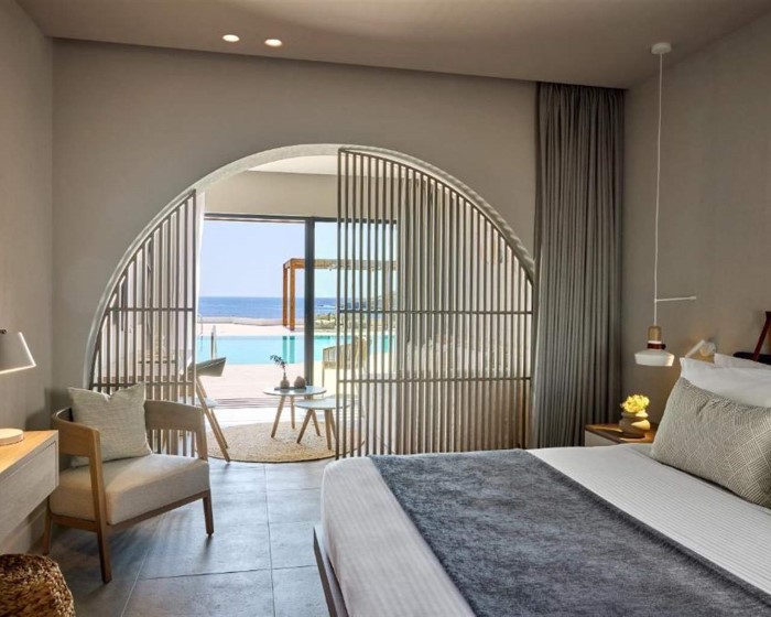 Elissa Adults-Only Lifestyle Beach Resort, Koskinu, Grčka — Suite Sharing Pool Open Plan Sea View