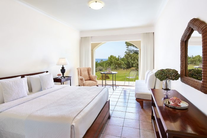 Grecotel Luxme Oasis at Riviera Olympia Aqua Park, Lutra Kilinis, Grčka — Room For Single Use Gardens/Ground Floor Side Sea View
