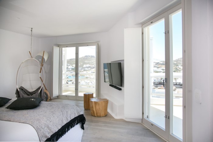 Kove Hotel & Spa Mykonos, Ornos, Grčka — Junior Suite Vista With Outdoor Jacuzzi Panoramic Sea View