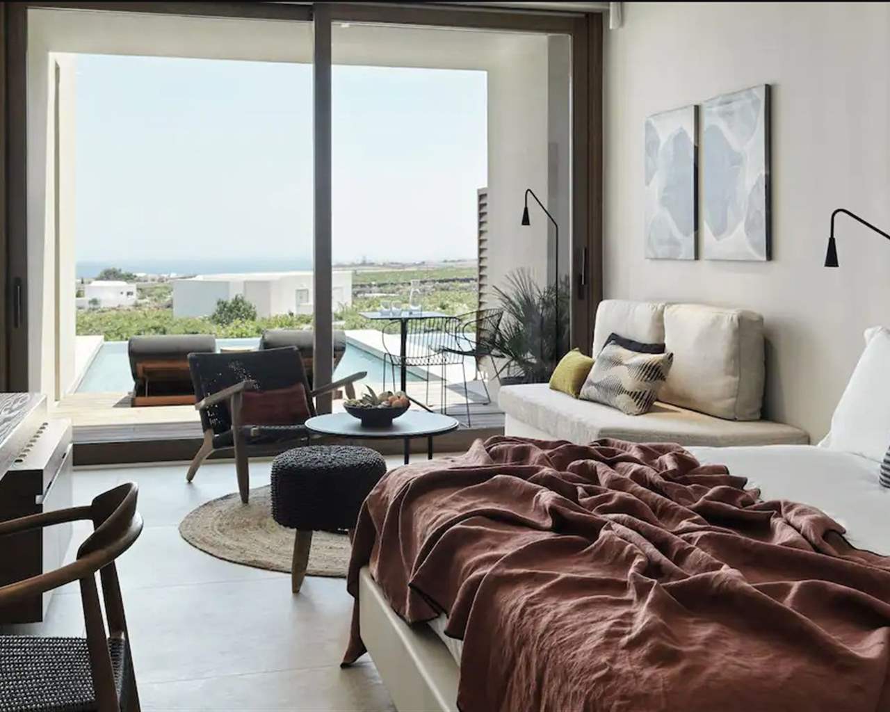 Magma Resort Santrorini, In The Unbound Collection by Hyatt, Firostefani, Grčka — Room Private Pool Santorini King Sea View