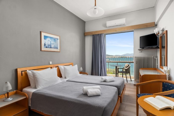 Stefania Beach Hotel By Anayia All-Inclusive Resorts, Amirantos, Grčka — Double for Single Use Standard Side Sea View