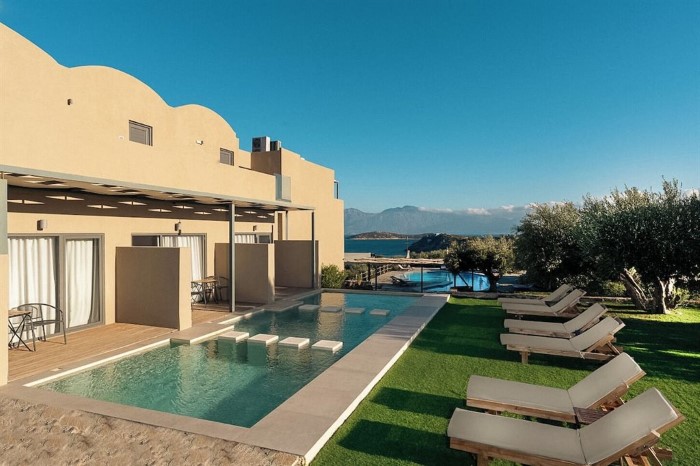 Zeus Eleva Miraya Adults Only, Agios Nikolaos, Grčka — Junior Suite For Single Use Sharing Pool Serenity Garden View