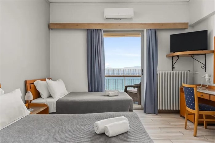 Stefania Beach Hotel By Anayia All-Inclusive Resorts, Amirantos, Grčka — Quadruple Room Superior Side Sea View