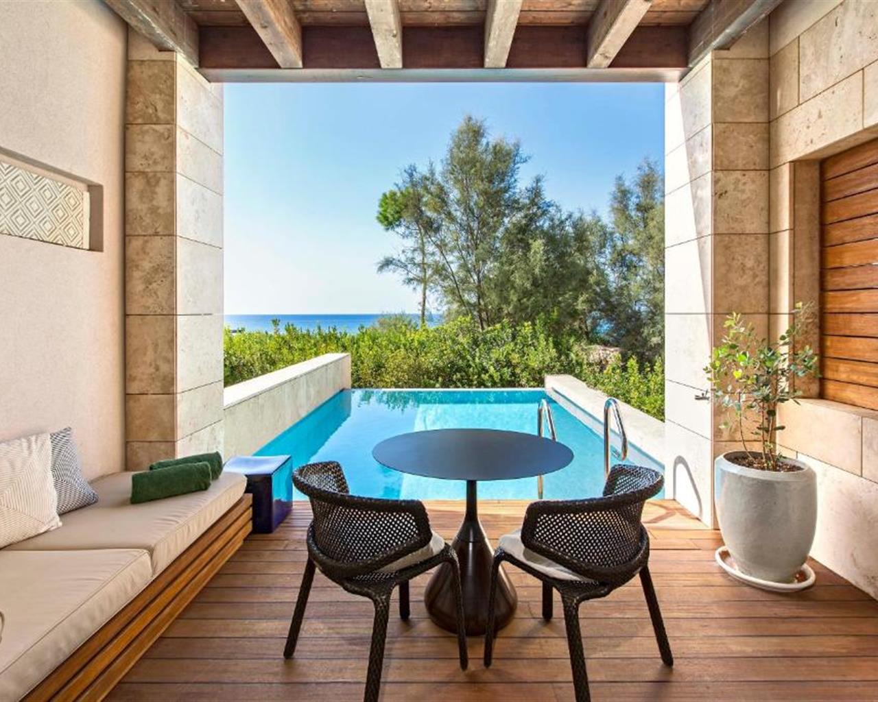 The Romanos Resort Costa Navarino, the Luxury Collection, Kosta Navarino, Grčka — Double Room Premium Infinity Sea View