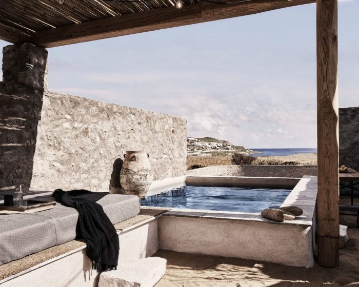 Nomad Mykonos, a Small Luxury Hotel of the World, Elia, Grčka — Suite 2 BedRoom Nomad with Private Pool & Yard Sea View